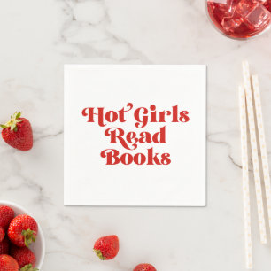 Hot Girls lesen Bücher Serviette