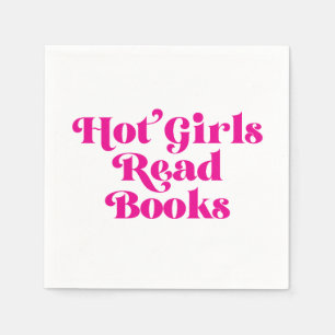 Hot Girls lesen Bücher Serviette