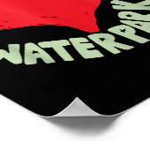 Hot Girls Love Water Parks Heart Arrow  Poster (Ecke)