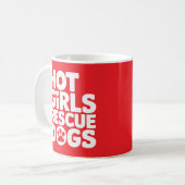 Hot Girls Rescue Hunde Kaffeetasse (Vorderseite Links)