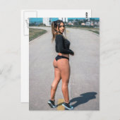 Hot ! Glamor Girl Model Bikini Photo Postkarte (Vorne/Hinten)