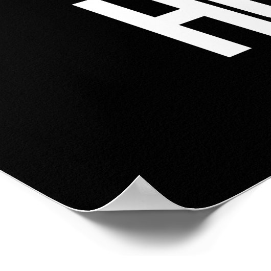 Hot Glue Funny Pun Dark BG Poster (Ecke)