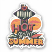 Hot Goth Summer Chic Aufkleber (Vorderseite)