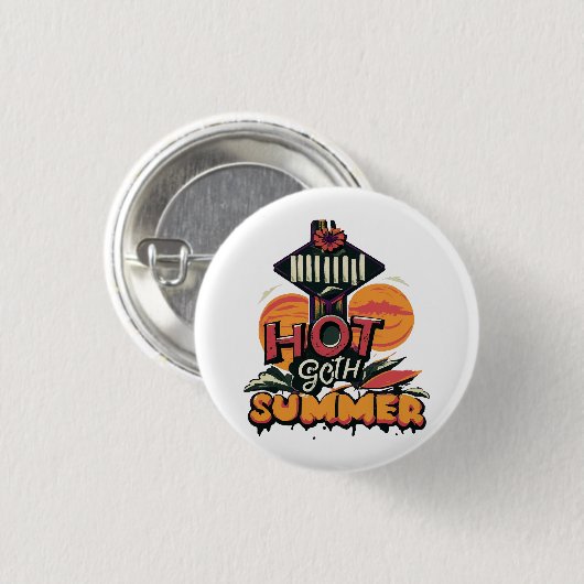 Hot Goth Summer Chic Button (Vorne & Hinten)