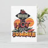 Hot Goth Summer Chic Einladung (Stehend Vorderseite)