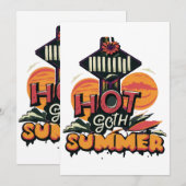 Hot Goth Summer Chic Einladung (Vorne/Hinten)
