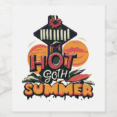Hot Goth Summer Chic Weinetikett (Einzelnes Label)