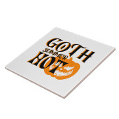 Hot Goth Summer-Horror Lächeln Pumpkin Fliese (Seite)