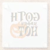 Hot Goth Summer-Horror Lächeln Pumpkin Glasuntersetzer (Rückseite)