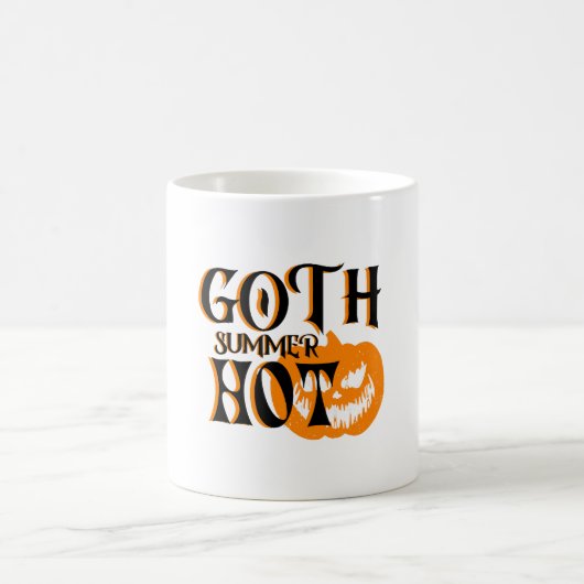 Hot Goth Summer-Horror Lächeln Pumpkin Kaffeetasse (Mittel)