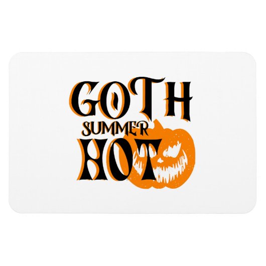 Hot Goth Summer-Horror Lächeln Pumpkin Magnet (Horizontal)