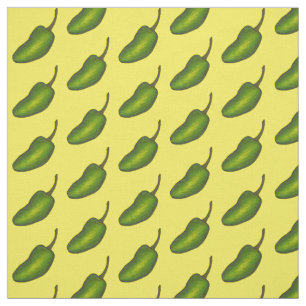 Hot Green Jalapeño Pepper Gemüse Veggie Print Stoff