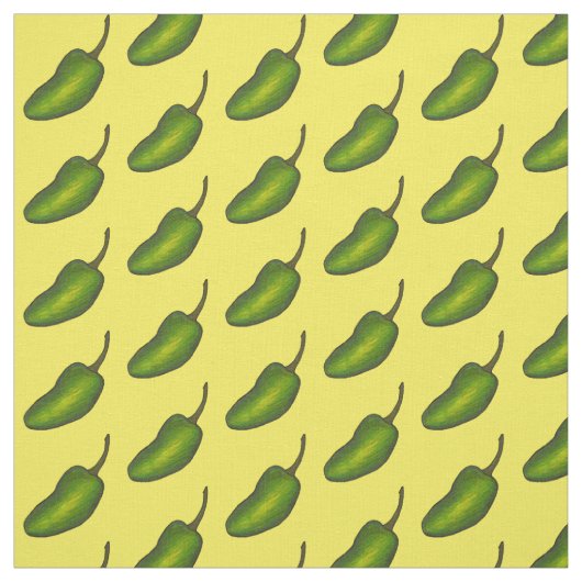 Hot Green Jalapeño Pepper Gemüse Veggie Print Stoff (Muster)
