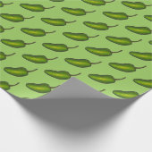 Hot Green Jalapeño Pepper Paprikaschoten Jalapenos Geschenkpapier (Ecke)