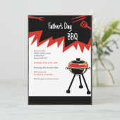 Hot GRILLEN Grill Einladung (Stehend Vorderseite)