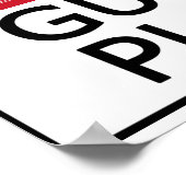 Hot Guitar Player Poster (Ecke)