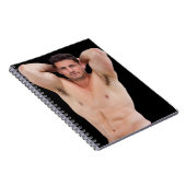 Hot Guy Gym Dude Big Biceps Weight Training Lifter Notizblock (Rechte Seite)
