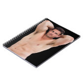 Hot Guy Gym Dude Big Biceps Weight Training Lifter Notizblock (Linke Seite)