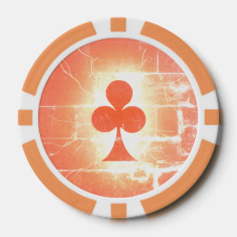 Hot Hand Clubs Poker Chip Symbol