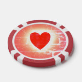 Hot Hand Hearts Pokerchip-Symbol Pokerchips (Einzeln)