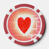 Hot Hand Hearts Pokerchip-Symbol Pokerchips (Rückseite)