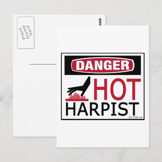 Hot Harpist Postkarte (Vorne/Hinten)