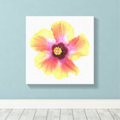 Hot Hibiskus Leinwanddruck (Insitu (Holzboden))
