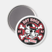 Hot Hogs™ Round-Magnet Magnet (Vorderseite/Rückseite)