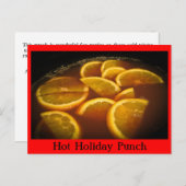 Hot Holiday Punch Rezept Postkarte (Vorne/Hinten)