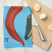 HOT HOT HET scharfe Chilen Jalapeno Geschirrtuch (Viertel Falte)