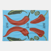 HOT HOT HET scharfe Chilen Jalapeno Geschirrtuch (Horizontal)
