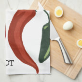 HOT HOT HET scharfe Chilen Jalapeno Geschirrtuch (Viertel Falte)