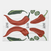 HOT HOT HET scharfe Chilen Jalapeno Geschirrtuch (Horizontal)