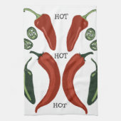 HOT HOT HET scharfe Chilen Jalapeno Geschirrtuch (Vertikal)