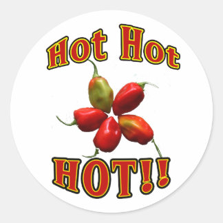 Hot-HOT-Star-Paprikaschoten Habanero Runder Aufkleber
