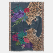 Hot House Leopards | Ein Paar Decke (Vorderseite Vertikal)