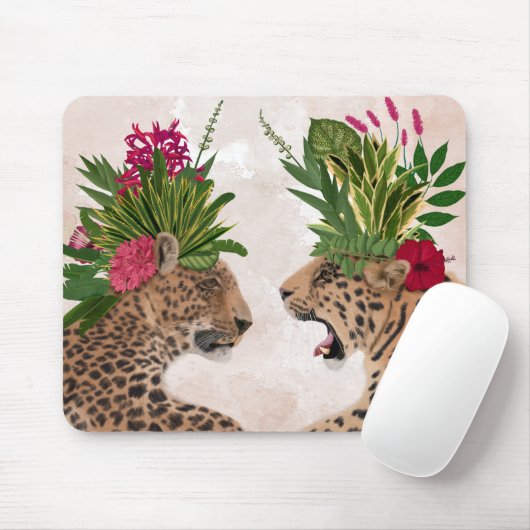 Hot House Leopards | Ein Paar Mousepad (Mit Mouse)