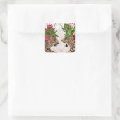 Hot House Leopards | Ein Paar Quadratischer Aufkleber (Tasche)
