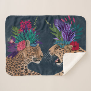 Hot House Leopards   Ein Paar Sherpadecke