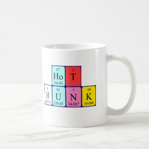 Hot-Hunk-Periodenname Tasse