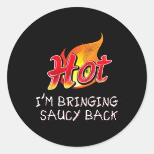 Hot I m Extra scharfe Hot Packet Taco Sauce Group Runder Aufkleber