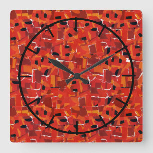 Hot Imitats Mosaik Collage Quadratische Wanduhr