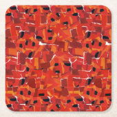 Hot Imitats Mosaik Collage Rechteckiger Pappuntersetzer (Vorderseite)