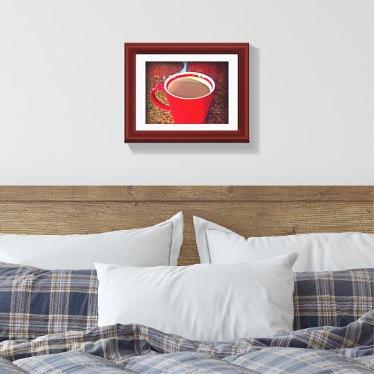 Hot Java Time Stretted Canvas Print Leinwanddruck (Insitu (Schlafzimmer))