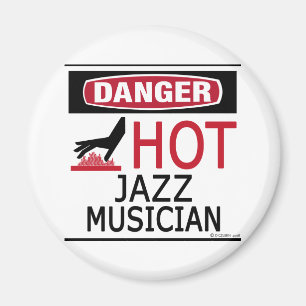 Hot Jazz Musician Magnet