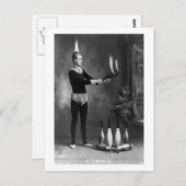 Hot Juggler, Anfang der 1900er Postkarte (Vorne/Hinten)