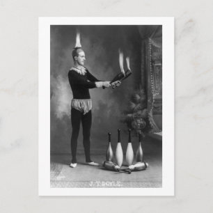 Hot Juggler, Anfang der 1900er Postkarte