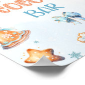 Hot Kakao Bar Blue Cookie Weihnachten Geburtstag Poster (Ecke)