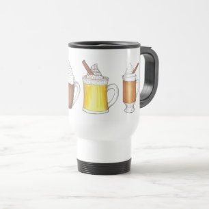 Hot Kakao Buttered Rum Eggnog Winter Holiday Drink Reisebecher