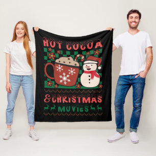 Hot-Kakao Weihnachtsfilme Schneemann Fleecedecke